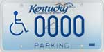 Kentucky "Disabled" license plate