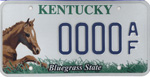 Kentucky "Horse" license plate